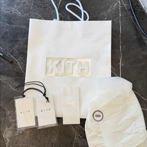 Kith White Tote with Silver Logo